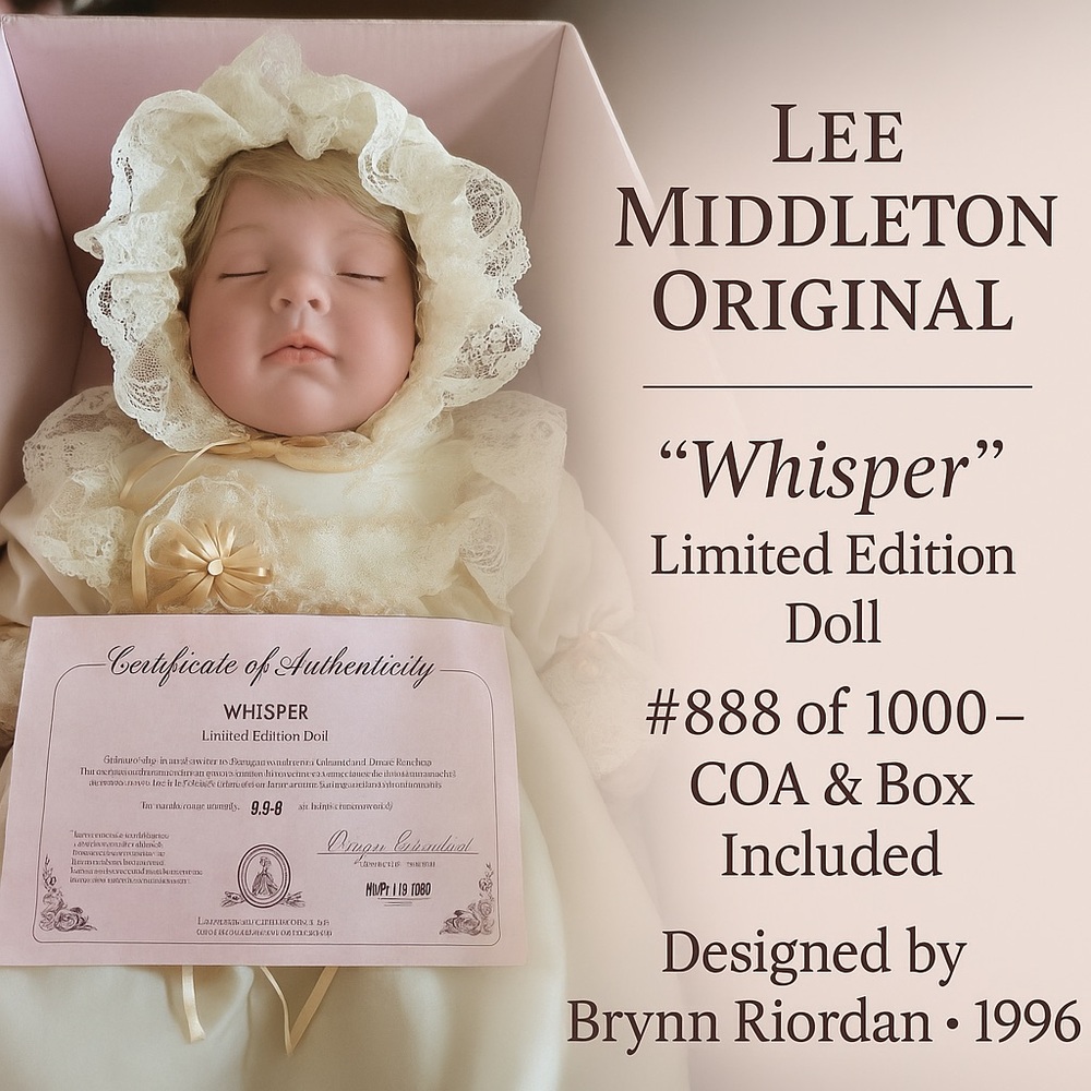 Lee Middleton Original “Whisper” Doll – Limited Edition Vinyl Baby – COA Inc